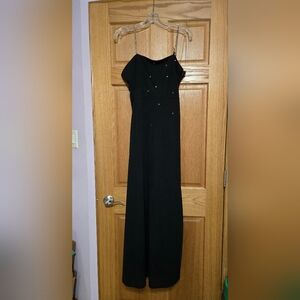 Chic Black Maxi Dress with Embellishments